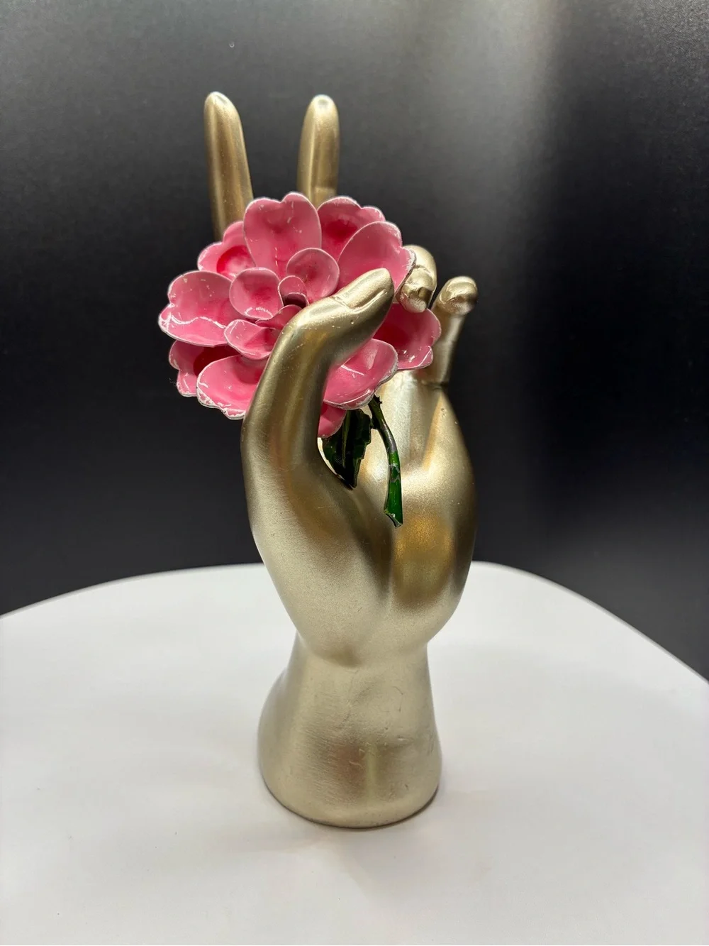 Vintage Pink Floral Enamel Flower Brooch for Women